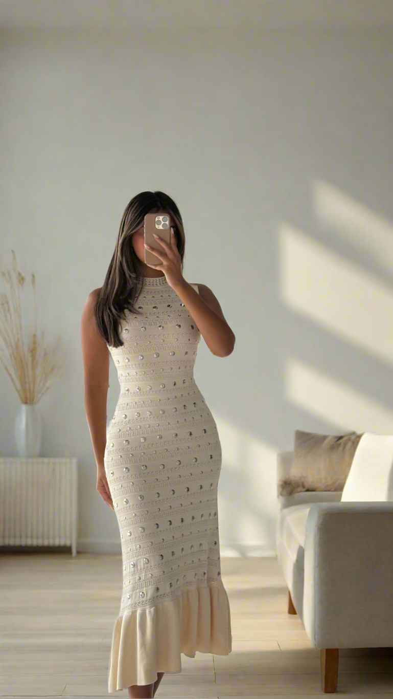 038-Sierra dress off white Fay the label