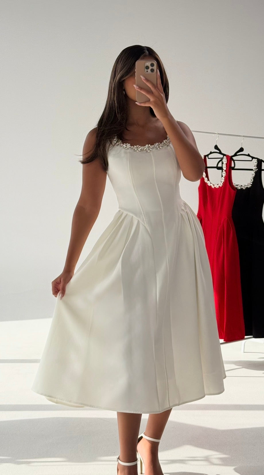 025-Aurora dress in white Fay the label