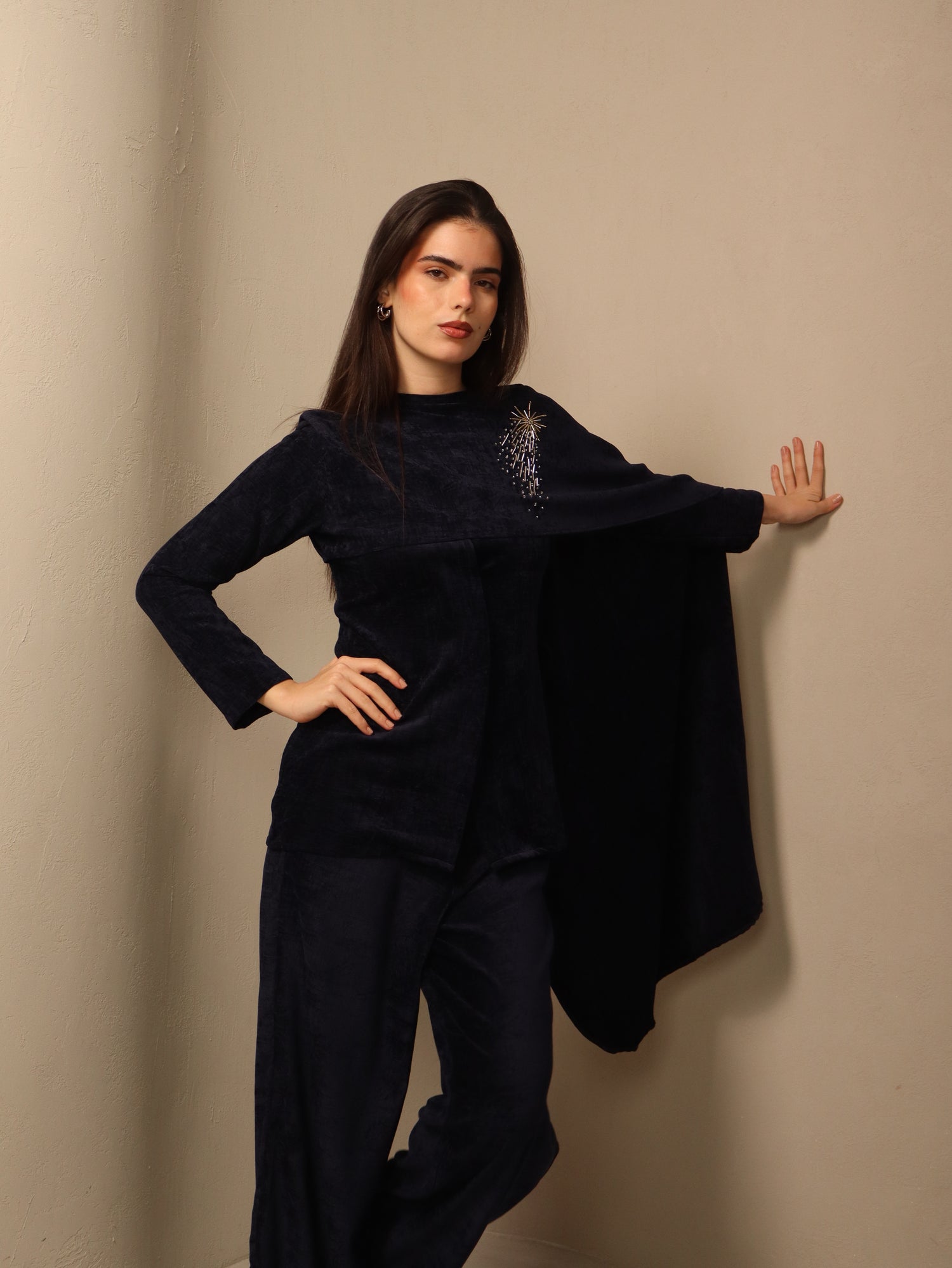 Shaikha in Navy blue Fay the label