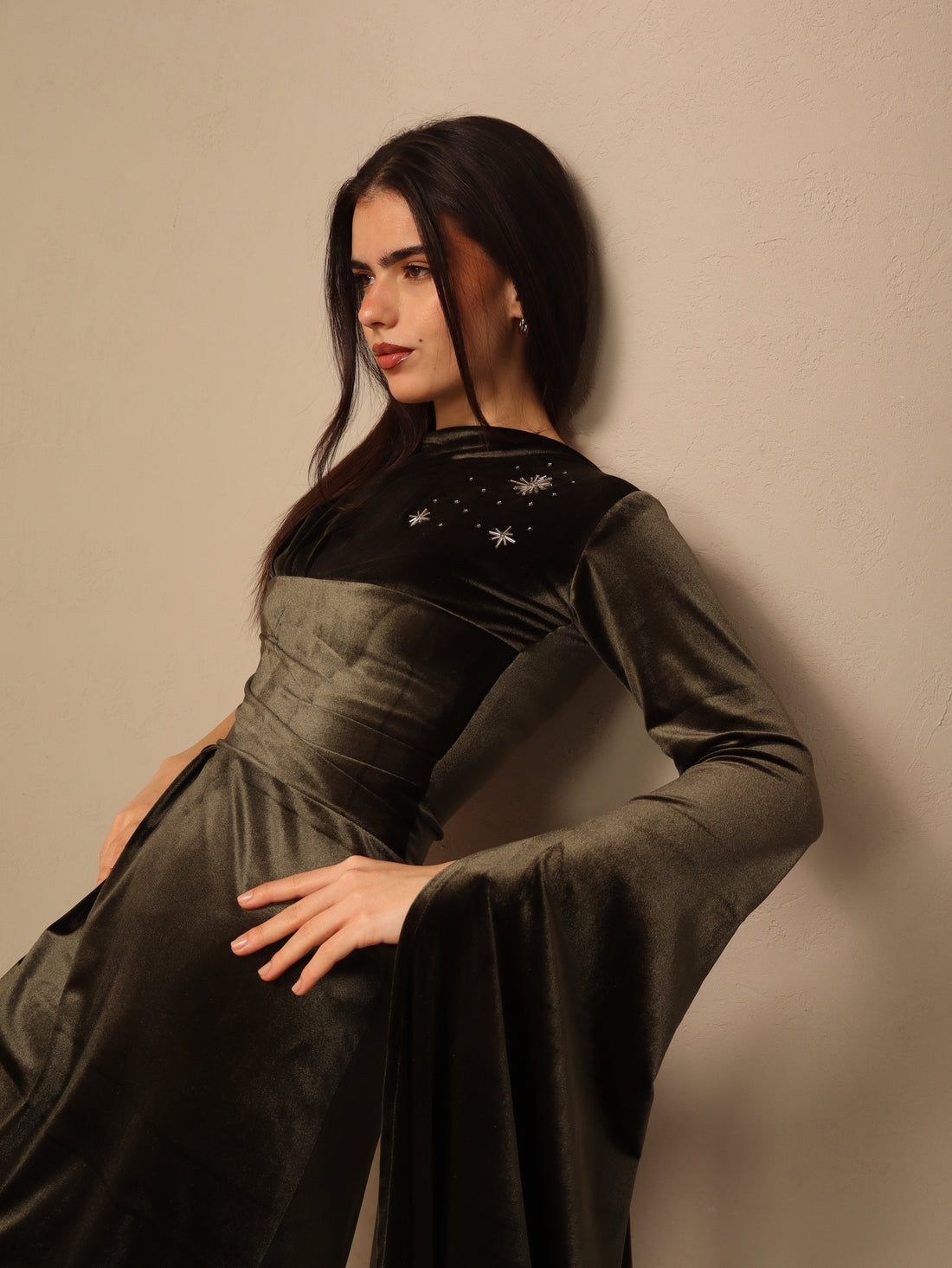 Noor in Olive Green Fay the label