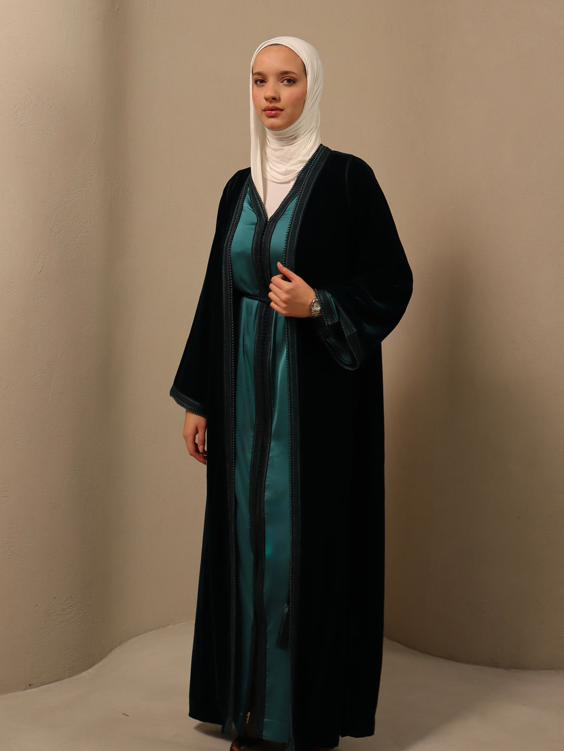 Ghazal in Teal Fay the label