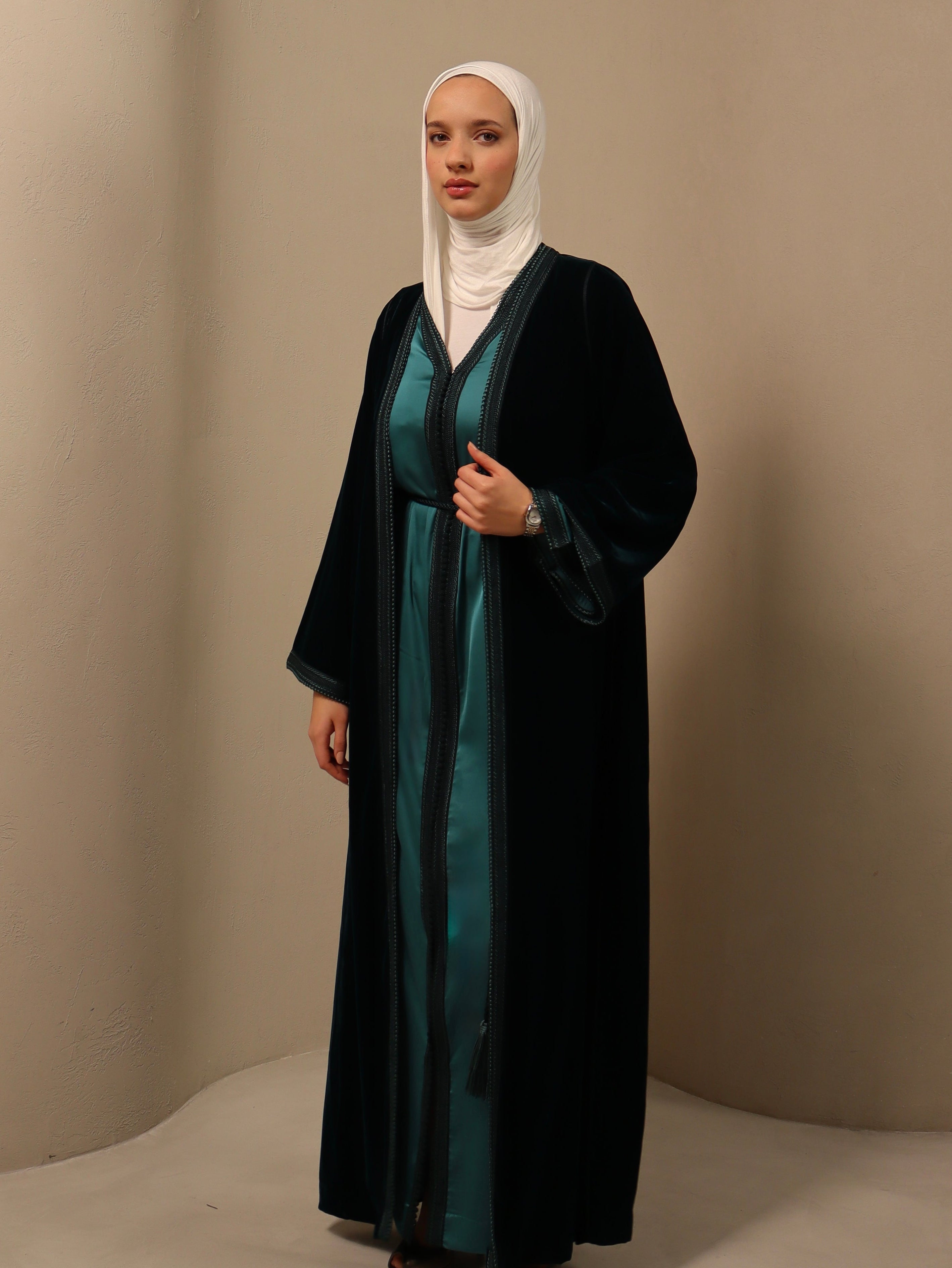 Ghazal in Teal Fay the label