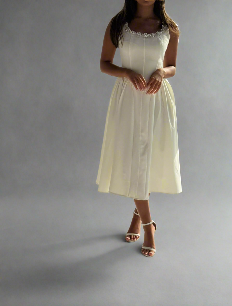 025-Aurora dress in white Fay the label