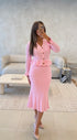 002-Sasha dress pink long sleeves Fay the label