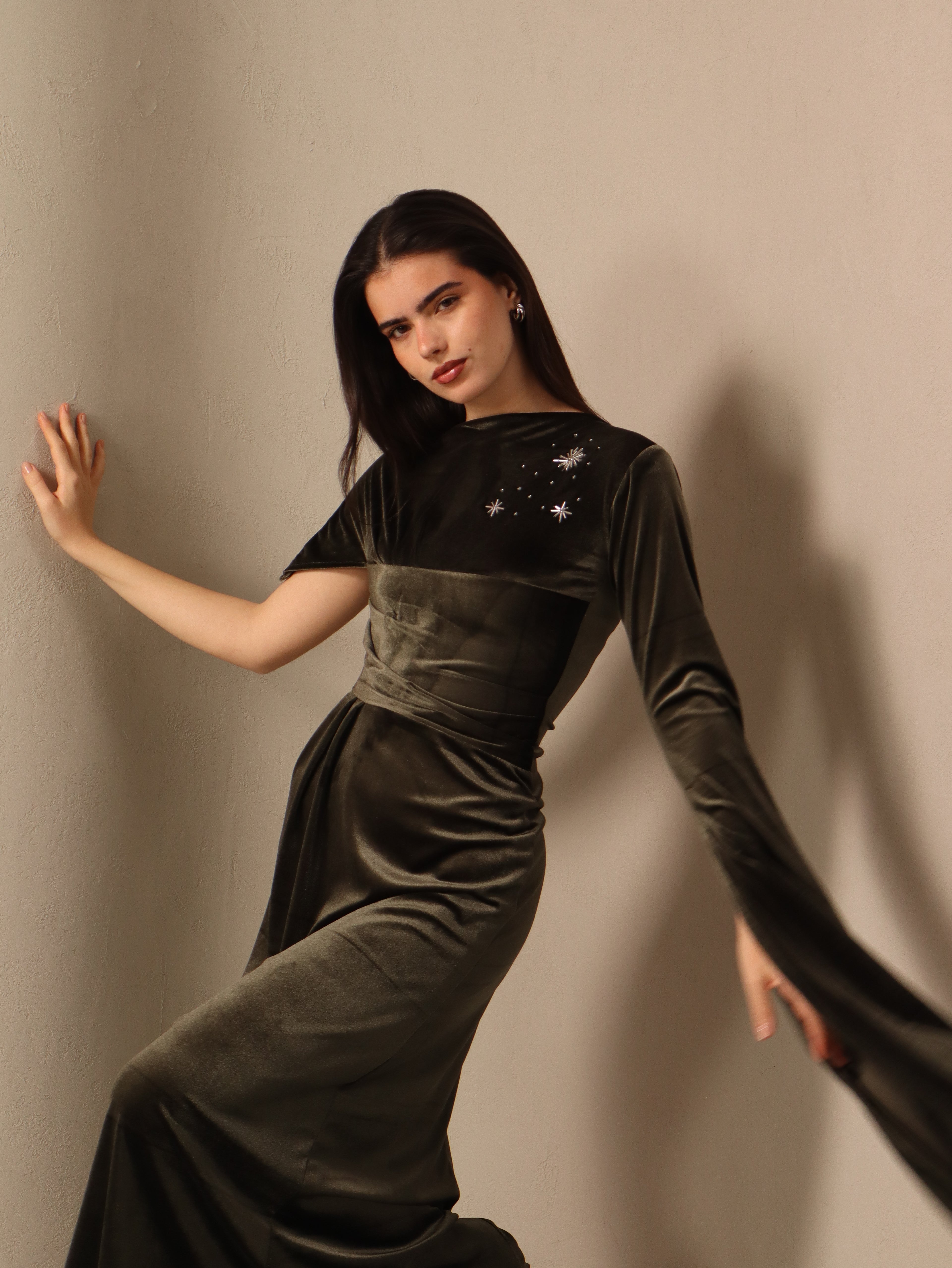 Noor in Olive Green Fay the label