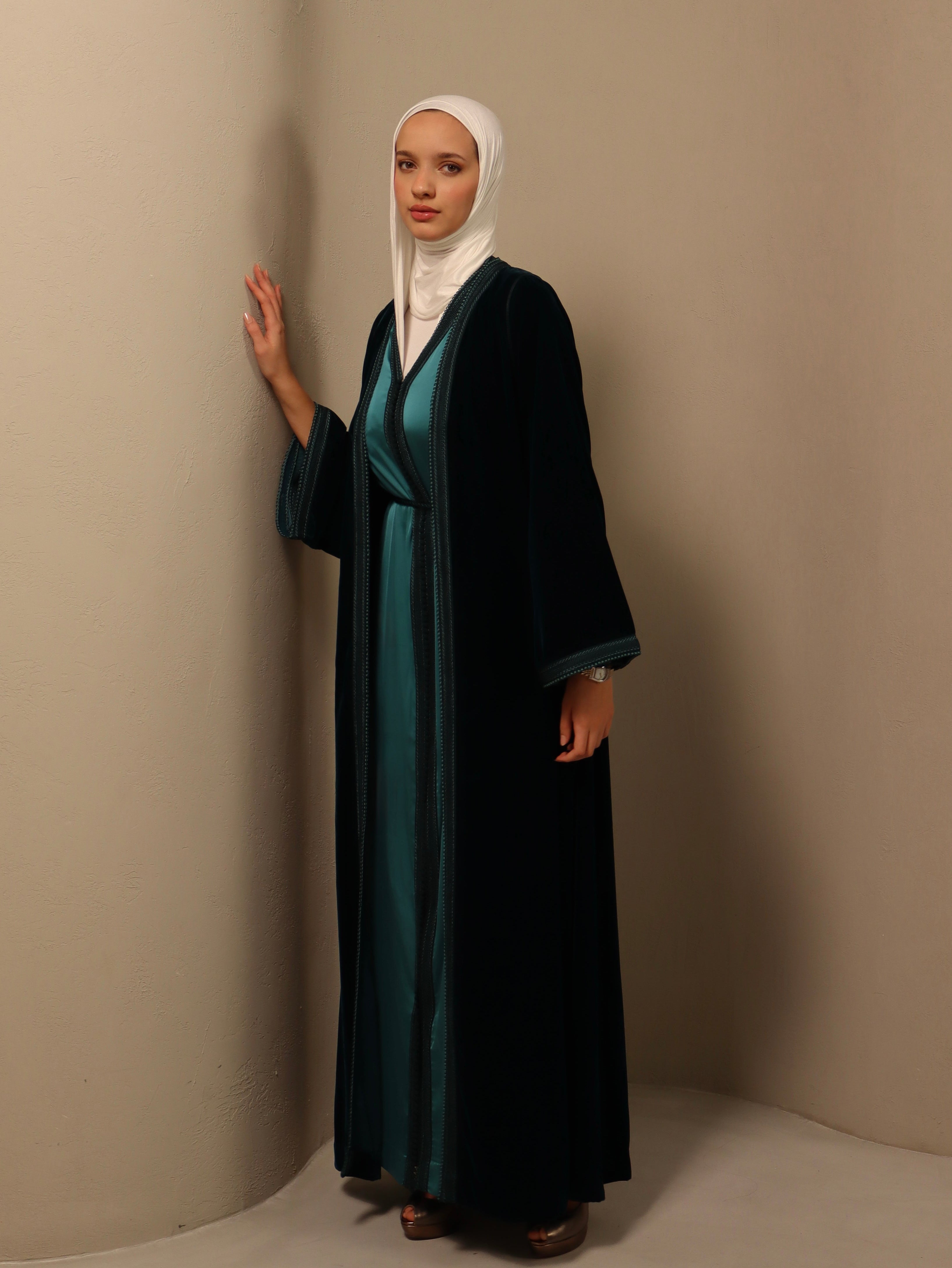 Ghazal in Teal Fay the label