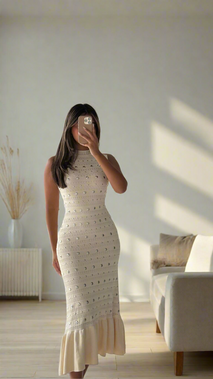 038-Sierra dress off white Fay the label