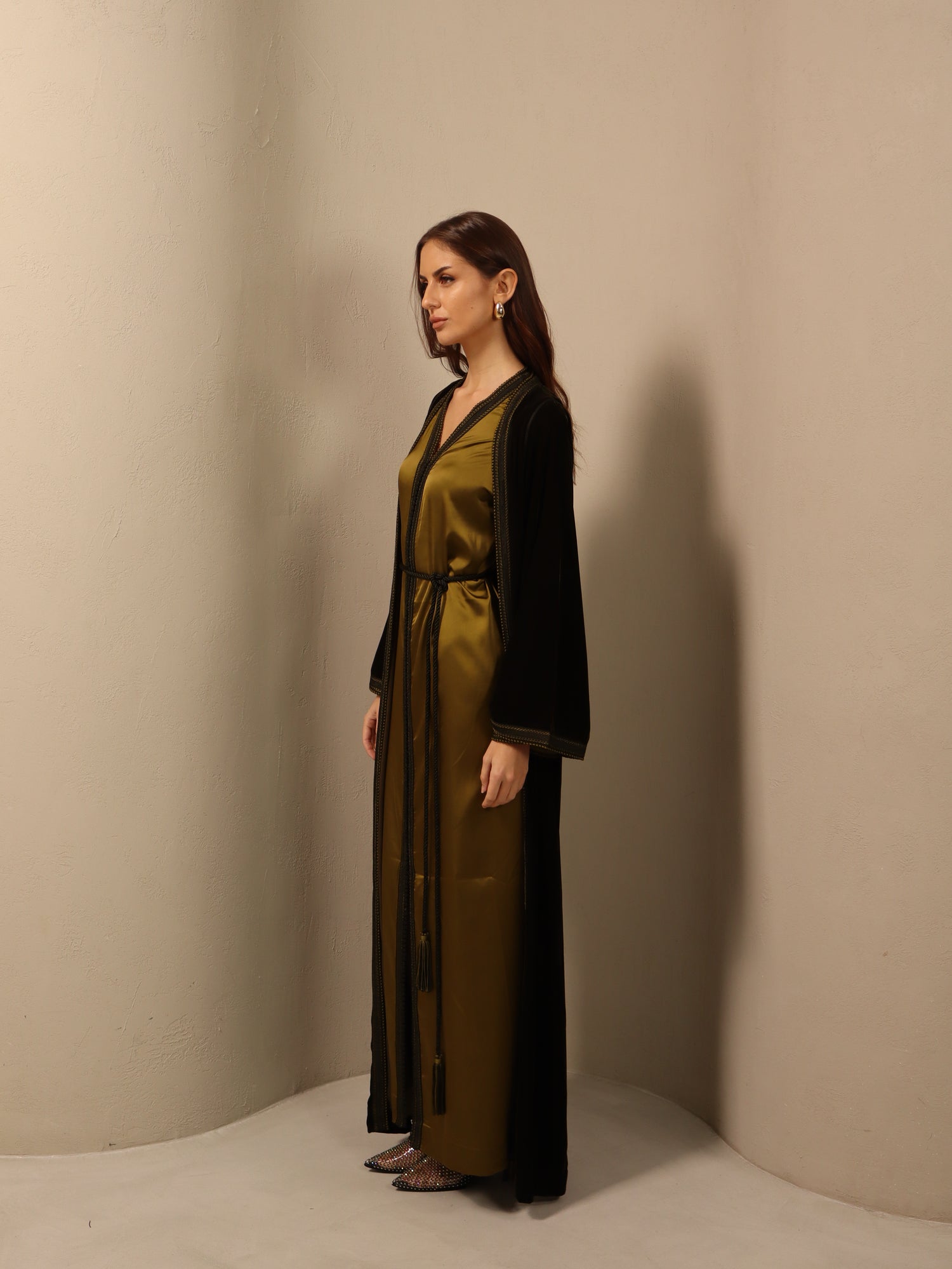 Ghazal in Olive Green Fay the label
