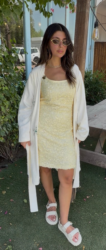 Mykonos Starshell Towel Robe – Ivory
